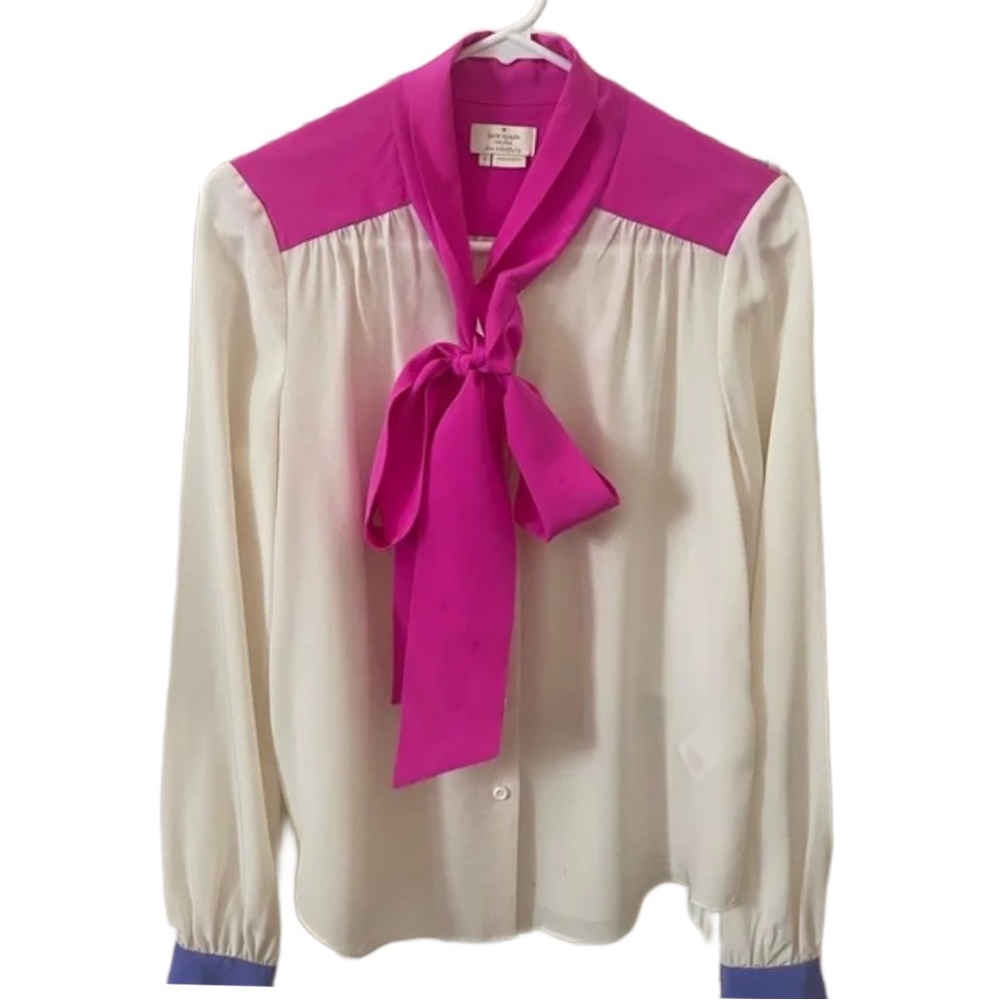 kate spade Pink and White Button Down Shirt